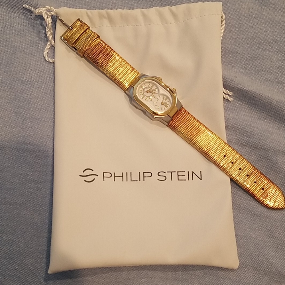 Philip Stein small teslar two tone watch